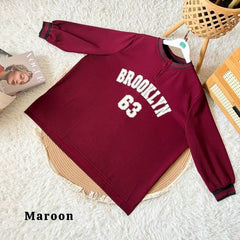 BROOKLYN SWEATSHIRT PLUS SIZE VIRAL FASHION BAGGY COTTON WAFFL - By SEA Courier Method 🚢