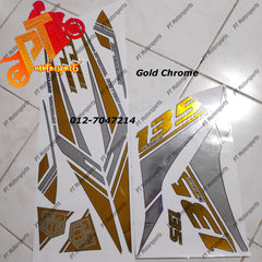 Yamaha LC 135 Cover Set White Sticker Black Chrome Gold Carbon Blue Red Green Pelangi Custom 97 96 V1V2 V3 V4 V5 V6 V7 -By Sea Courier Method 🚢📦