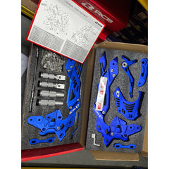 RACING BOY RCB RACING FOOTREST Y15 LC135 4S/5S RS150 COMPLETE SET DEPAN BELAKANG -By Sea Courier Method 🚢📦