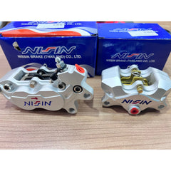 Nissin Caliper Pump Y15zr Y15 Front & Rear Set P4 Nissin Caliper 4Pot / 2Pot Set With Bracket Y15zr -By Sea Courier Method 🚢📦