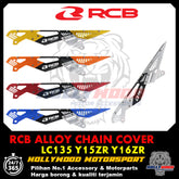 YAMAHA LC135 COVER RANTAI CNC ALLOY CHAIN COVER RACING BOY RCB (LC V1 TO V8 SESUAI PASANG) -By Sea Courier Method 🚢📦