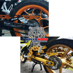 YAMAHA LC135 COVER RANTAI CNC ALLOY CHAIN COVER RACING BOY RCB (LC V1 TO V8 SESUAI PASANG) -By Sea Courier Method 🚢📦