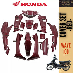 DHC- HONDA WAVE100 WAVE 100 Cover Set Coverset Caver Body Cover Kaver Black Hitam Red Merah Silver Yellow Kuning Blue -By Sea Courier Method 🚢📦