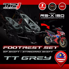 RSX Single Footrest Set I Front Footrest Set I GP + STD Shift I SPD Racing For HONDA RS-X 150 I WINNER X 150 -By Sea Courier Method 🚢📦