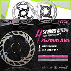 superfly disc floating D4 245MM 267MM 200MM 203MM Y15 Y15ZR Y16 ABS Y16ZR RS150 Rsx150 LC135 disc 4kaki SUPER FLY -By Sea Courier Method 🚢📦