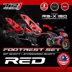RSX Single Footrest Set I Front Footrest Set I GP + STD Shift I SPD Racing For HONDA RS-X 150 I WINNER X 150 -By Sea Courier Method 🚢📦