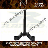 STEEL STEERING T BRACKET FORK T 42MM/26MM with WHEEL SHAFT -By Sea Courier Method 🚢📦