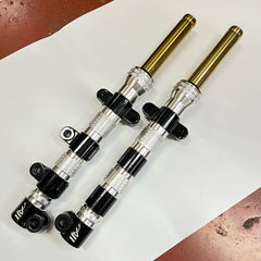 LC135 4S 5S Y15 Y16 RS150 RSX150 NVX155 SRL115-FI FORK LAY LOWER 1.5 INCHI FRONT FORK DEPAN CNC ORIGINAL 100% AJI RACING -By Sea Courier Method 🚢📦