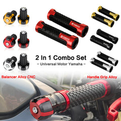 1SET YAMAHA Handle Grip + Balancer THROTTLE GRIP HAND GRIP Universal ForYAMAHA Y15ZR LC135 AVANTIZ R25 R15 NVX Y16ZR Y15 -By Sea Courier Method 🚢📦