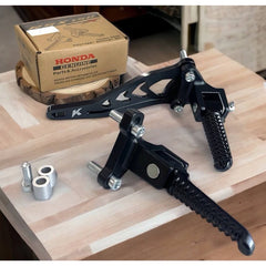 RS150 RSX150 WINNER X RACING REAR FOOTREST WITH EXHAUST BRACKET STAY BAR SET PEMIJAK KAKI BELAKANG RS RSX 150 PNP -By Sea Courier Method 🚢📦