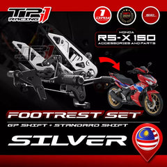RSX Single Footrest Set I Front Footrest Set I GP + STD Shift I SPD Racing For HONDA RS-X 150 I WINNER X 150 -By Sea Courier Method 🚢📦