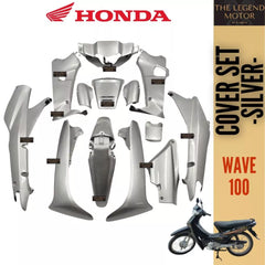 DHC- HONDA WAVE100 WAVE 100 Cover Set Coverset Caver Body Cover Kaver Black Hitam Red Merah Silver Yellow Kuning Blue -By Sea Courier Method 🚢📦