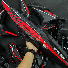 Y15 V1/V2 COVERSET EXCITER RC HITAM MERAH CUSTOM 2017 HLD -By Sea Courier Method 🚢📦