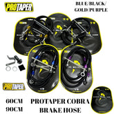PROTAPER V3 COBRA BLACK BRAKE HOSE UNIVERSAL SP QUALITY (1SET F/R) -By Sea Courier Method 🚢📦