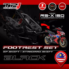 RSX Single Footrest Set I Front Footrest Set I GP + STD Shift I SPD Racing For HONDA RS-X 150 I WINNER X 150 -By Sea Courier Method 🚢📦