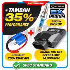 TOBAKI ECU No Cut Y15ZR RS150R PNP Standard | No Dyno Buang Cut Off Y15 RS150 V2 V1 RS FZ150i V3 IRIDIUM SPARK PLUG -By Sea Courier Method 🚢📦