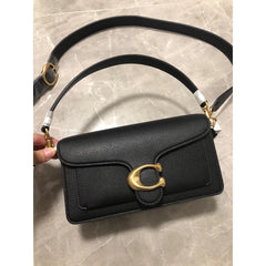 Coach Tabby Shoulder Bag CH857 Black Polished Pebble Leather Crossbody -By Sea Courier Method 🚢📦
