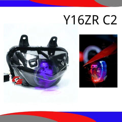 DHC- YAMAHA Y16 Y16ZR HEAD LAMP LED C2 CUSTOM APP MAGIC BOY EAGLE EYE DESIGN with REMOTE CONTROL APP & TAIL LAMP LED Signal -By Sea Courier Method 🚢📦