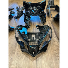 Original Doctor Yamaha LC135 V4 V5 V6 V7 Inner Full Set Cover Glossy Black kilat Colour (13 ITEM ) -By Sea Courier Method 🚢📦