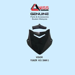 YAMAHA Y16 Y16Z Y16ZR 155 ABS (VERSION 2) V2 WINDSHIELD COWLING CAP VISOR CAP KEPALA VISOR + RUBBER CARBON FIBER BLACK -By Sea Courier Method 🚢📦
