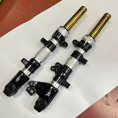 LC135 4S 5S Y15 Y16 RS150 RSX150 NVX155 SRL115-FI FORK LAY LOWER 1.5 INCHI FRONT FORK DEPAN CNC ORIGINAL 100% AJI RACING -By Sea Courier Method 🚢📦