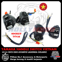 YAMAHA LC135 HANDLE SWITCH VIETNAM KANAN KIRI EGO EGO'S SOLARIZ NOUVO'LC BLACK CARBON PLUG & PLAY -By Sea Courier Method 🚢📦