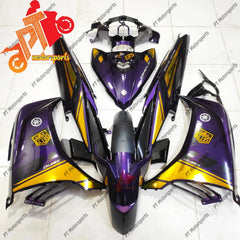 DHC- Yamaha LC135 LC 135 V1 V2 V3 V4 V5 V6 V7 Coverset Cover Set Body Purple Ysuku Carbon Pelangi Rainbow Chrome Sticker 97 -By Sea Courier Method 🚢📦