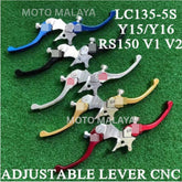 Brembo Yamaha Y15 Y15zr Y125 LC135-5speed HONDA RS150 v1 v2 Adjustable Lever Brake clutch Alloy CNC brembo -By Sea Courier Method π’π¦
