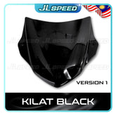 YAMAHA Y16ZR V1 / V2 ABS Front Cowling Visor Cap Windshield Windscreen Lens Carbon Kilat Black Diamond Y16 EXCITER 155 -By Sea Courier Method 🚢📦