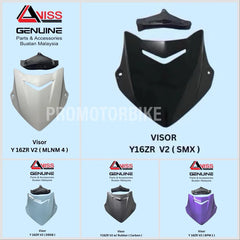 YAMAHA Y16 Y16Z Y16ZR 155 ABS (VERSION 2) V2 WINDSHIELD COWLING CAP VISOR CAP KEPALA VISOR + RUBBER CARBON FIBER BLACK -By Sea Courier Method 🚢📦