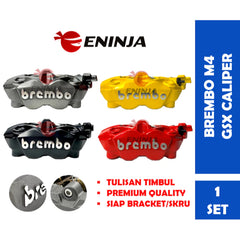 BREMBO M4 Gsx Caliper Pump Siap Bracket Siap Skim Depan Front 4 Pot For Y15zr/ Nvx155/ Lc5s/ Lc4s/ Y125zr -By Sea Courier Method 🚢📦