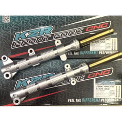 KOZI KZR YAMAHA LC135 4S V1-V7 CNC LAY FRONT FORK LOWER 1.5 INCH GOLD INNNER TUBE SET ASSY (GRAY /SILVER) -By Sea Courier Method 🚢📦
