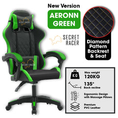 Kerusi Gaming Chair Office Ergonomic Chair Heavy Duty Recliner Kerusi Pejabat Boss Computer Study Chair Leg rest -By Sea Courier Method 🚢📦