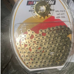 DHC- Sprocket Set Mutakin Gold RS150/Y15Z/LC135/SRL115FI/WAVE125 -By Sea Courier Method 🚢📦