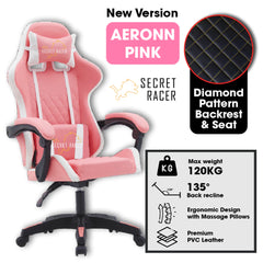 Kerusi Gaming Chair Office Ergonomic Chair Heavy Duty Recliner Kerusi Pejabat Boss Computer Study Chair Leg rest -By Sea Courier Method 🚢📦