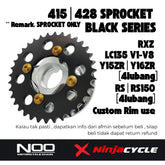 4lubang Noo sprocket 415 black lc135 rxz y15 y16 custom rim -By Sea Courier Method 🚢📦