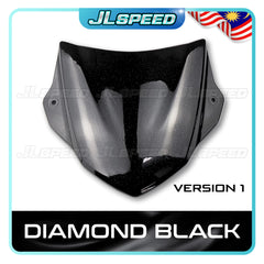 YAMAHA Y16ZR V1 / V2 ABS Front Cowling Visor Cap Windshield Windscreen Lens Carbon Kilat Black Diamond Y16 EXCITER 155 -By Sea Courier Method 🚢📦