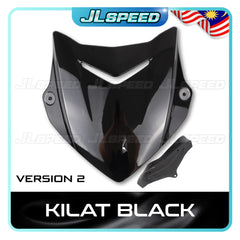YAMAHA Y16ZR V1 / V2 ABS Front Cowling Visor Cap Windshield Windscreen Lens Carbon Kilat Black Diamond Y16 EXCITER 155 -By Sea Courier Method 🚢📦