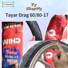 Tayar Drag 60/80-17 70/80-17 Diamond Moder Thailand sama Vee Rubber IRC Tire tyre Eat My Dust EM Outdoor Safety -By Sea Courier Method 🚢📦
