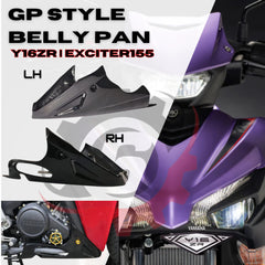 DHC- FAIRING GP STYLE BELLY PAN BLACK Y16ZR EXCITER155 PNP FIBER CUSTOM MADE -By Sea Courier Method 🚢📦