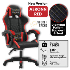 Kerusi Gaming Chair Office Ergonomic Chair Heavy Duty Recliner Kerusi Pejabat Boss Computer Study Chair Leg rest -By Sea Courier Method 🚢📦