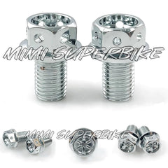 SIDE MIRROR SCREW CHROME M10 x 12MM FOR HONDA SYM KAWASAKI MOTORCYCLE CERMIN SISI SKRU NUT ALLOY BOLT WAVE DASH ALPHA -By Sea Courier Method 🚢📦