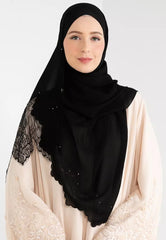 Jelita Lace Crystal Shawl