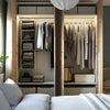 PAX / BERGSBO Wardrobe, white/white stained oak effect, 200x60x236 cm