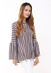 June Stripe Brown Top