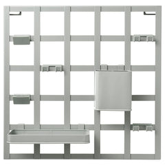 SNICKRA 8-piece storage board set, grey-green, 38x38 cm