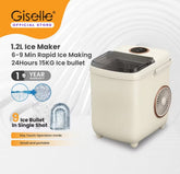 Giselle 1.2L Portable Ice Maker - By Sea Courier Delivery. Special 3 monthly installment payments available for all GISELLE products.