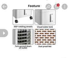 Giselle 6L Digital Powerful 3 Speed Air Cooler - By Sea Courier Delivery. Special 3 monthly installment payments available for all GISELLE products.