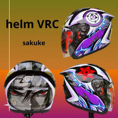 Norisk VRC 03 half face helmet original contemporary SNI adult helmet iridium silver visor Akatsuki Naruto kurama -By Sea Courier Method 🚢📦