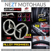 DYNOPRO D3 TIGA BATANG CNC SPORT RIM TERBARU 125Z / LC135 4S / LC 5S / LC V8 / Y15 / Y16 / RS150 / RSX READY STOCK -By Sea Courier Method 🚢📦